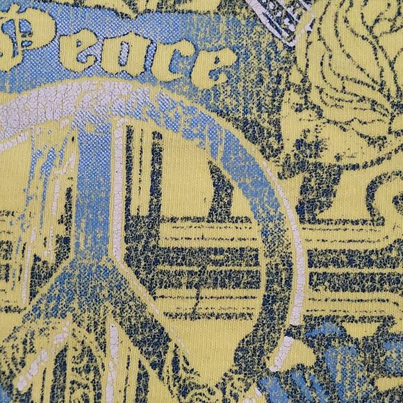 Panama City Tie-Dye Shirt Medium 20x26 Green Peace-&-Love - Picture 9 of 12